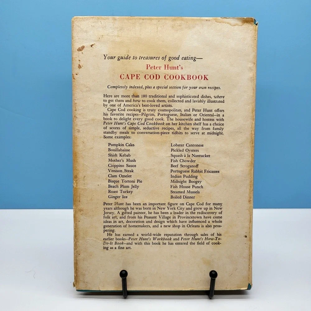 Peter Hunt's Cape Cod Cookbook 1962 Vintage‎ New England Cook Book Recipes